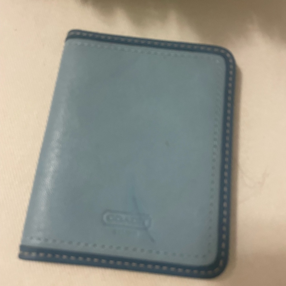 Coach Blue Leather card case